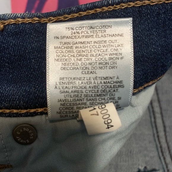 Express Legging Mid Rise Flower Jean - Picture 5 of 5